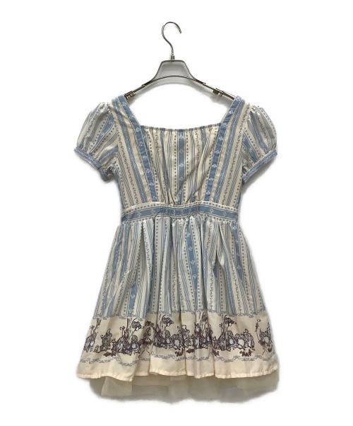 SECRET HONEY（シークレットハニー）SECRET HONEY (シークレットハニー) Disney (ディズニー) ワンピース ホワイト×ブルー サイズ:2 未使用品の古着・服飾アイテム