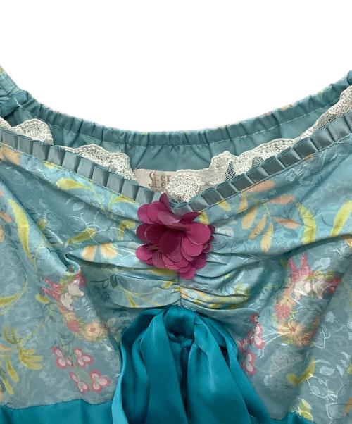 SECRET HONEY（シークレットハニー）SECRET HONEY (シークレットハニー) DISNEY (ディズニー) ジゼルカーテンワンピース -魔法にかけられて- スカイブルー サイズ:2 未使用品の古着・服飾アイテム