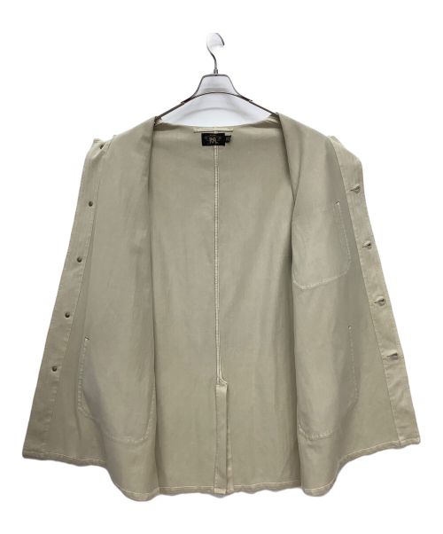 RRL（ダブルアールエル）RRL (ダブルアールエル) ガーメントダイドニットヘリンボーンショップコート アイボリー サイズ:XXLの古着・服飾アイテム