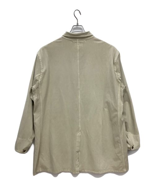 RRL（ダブルアールエル）RRL (ダブルアールエル) ガーメントダイドニットヘリンボーンショップコート アイボリー サイズ:XXLの古着・服飾アイテム