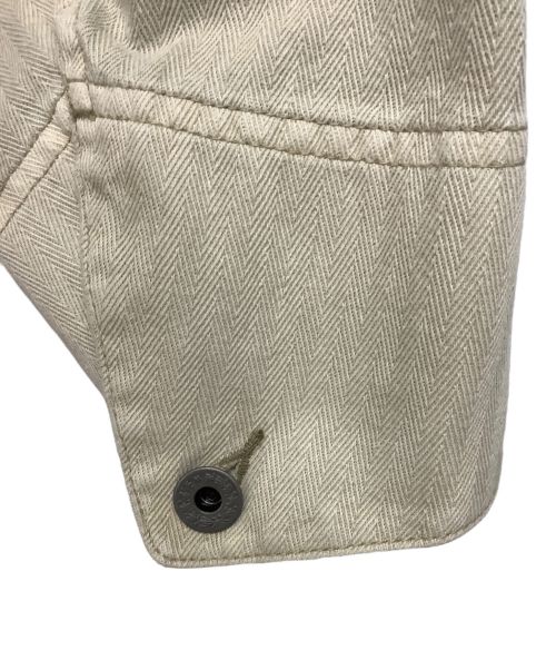 RRL（ダブルアールエル）RRL (ダブルアールエル) ガーメントダイドニットヘリンボーンショップコート アイボリー サイズ:XXLの古着・服飾アイテム