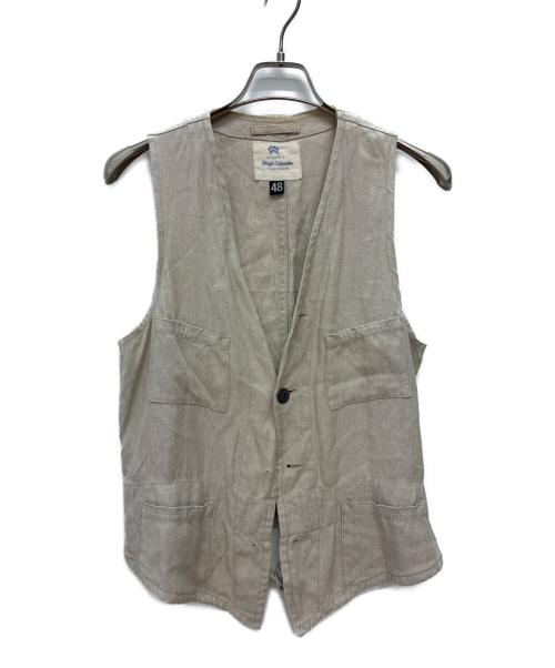 NIGEL CABOURN（ナイジェルケーボン）NIGEL CABOURN (ナイジェルケーボン) リネンベスト アイボリー サイズ:48の古着・服飾アイテム