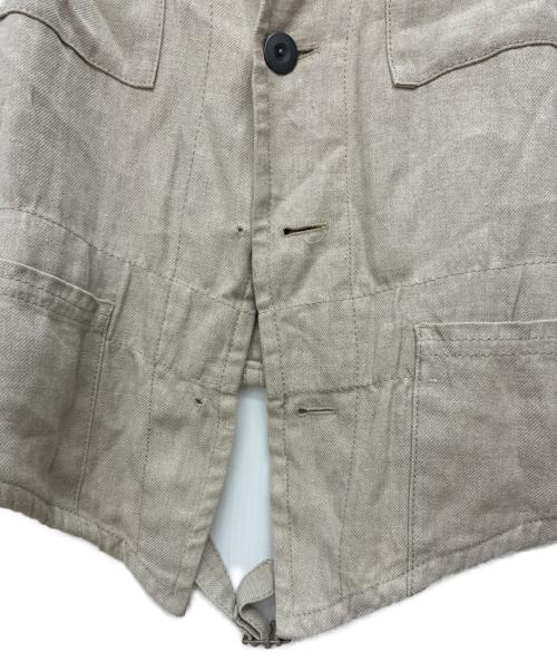 NIGEL CABOURN（ナイジェルケーボン）NIGEL CABOURN (ナイジェルケーボン) リネンベスト アイボリー サイズ:48の古着・服飾アイテム