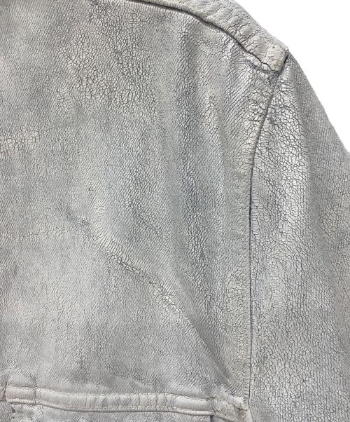 Maison Margiela（メゾンマルジェラ）Maison Margiela (メゾンマルジェラ) ビアンケット ペンキ デニム ジャケット ホワイト サイズ:52の古着・服飾アイテム