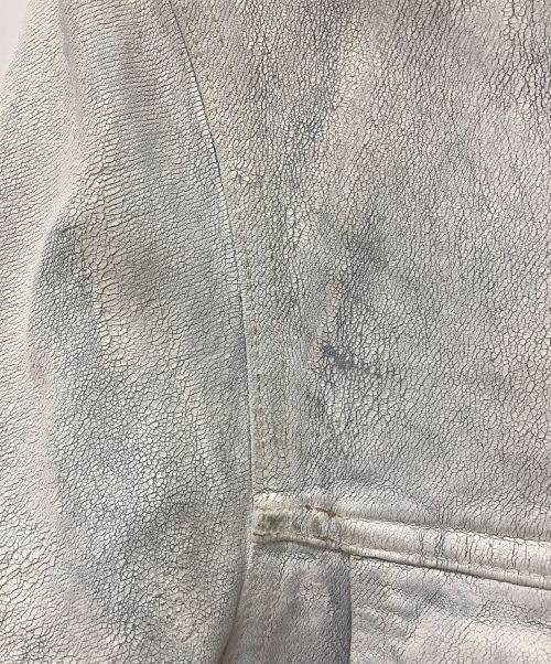 Maison Margiela（メゾンマルジェラ）Maison Margiela (メゾンマルジェラ) ビアンケット ペンキ デニム ジャケット ホワイト サイズ:52の古着・服飾アイテム