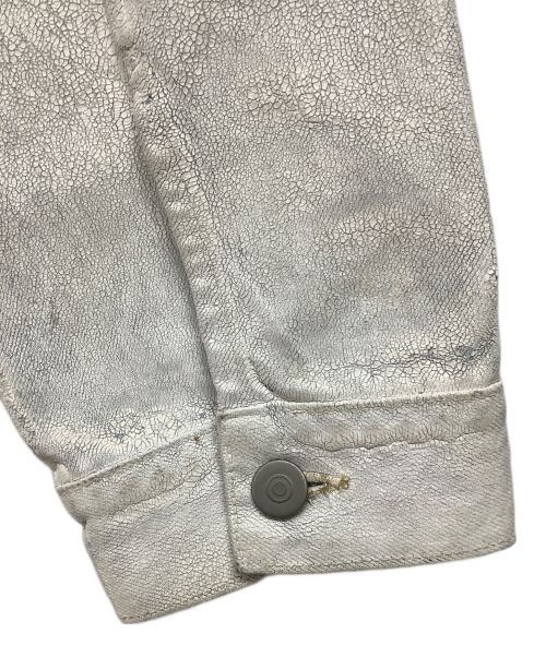 Maison Margiela（メゾンマルジェラ）Maison Margiela (メゾンマルジェラ) ビアンケット ペンキ デニム ジャケット ホワイト サイズ:52の古着・服飾アイテム