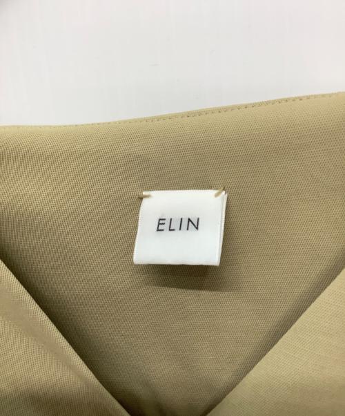 ELIN（エリン）ELIN (エリン) Dry twill flared slv dress イエロー サイズ:36の古着・服飾アイテム