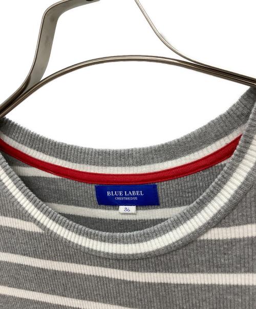 BLUE LABEL CRESTBRIDGE（ブルーレーベルクレストブリッジ）BLUE LABEL CRESTBRIDGE (ブルーレーベルクレストブリッジ) ドッキングワンピース ブラック×グレー サイズ:36の古着・服飾アイテム