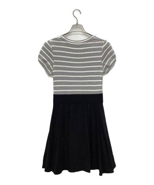 BLUE LABEL CRESTBRIDGE（ブルーレーベルクレストブリッジ）BLUE LABEL CRESTBRIDGE (ブルーレーベルクレストブリッジ) ドッキングワンピース ブラック×グレー サイズ:36の古着・服飾アイテム