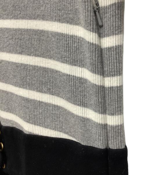 BLUE LABEL CRESTBRIDGE（ブルーレーベルクレストブリッジ）BLUE LABEL CRESTBRIDGE (ブルーレーベルクレストブリッジ) ドッキングワンピース ブラック×グレー サイズ:36の古着・服飾アイテム