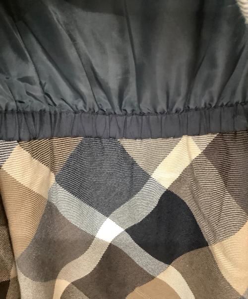 BLUE LABEL CRESTBRIDGE（ブルーレーベルクレストブリッジ）BLUE LABEL CRESTBRIDGE (ブルーレーベルクレストブリッジ) 半袖ワンピース ブラウン×ブラック サイズ:36の古着・服飾アイテム