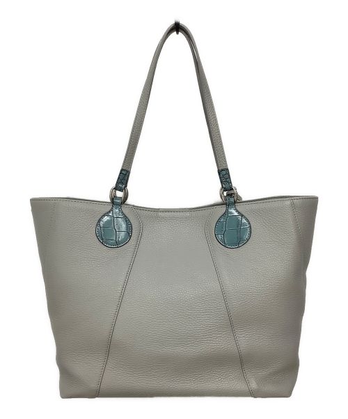 BEAUGRAND（ボーグラン）BEAUGRAND (ボーグラン) トートバッグ グレー×アイスブルーの古着・服飾アイテム