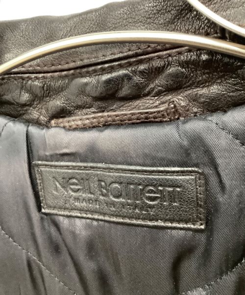 NEIL BARRETT（ニールバレット）NEIL BARRETT (ニールバレット) レザージャケット ダークブラウン サイズ:XSの古着・服飾アイテム