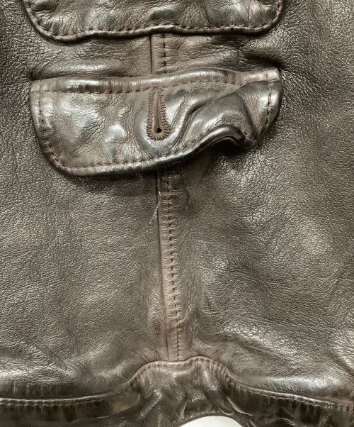 NEIL BARRETT（ニールバレット）NEIL BARRETT (ニールバレット) レザージャケット ダークブラウン サイズ:XSの古着・服飾アイテム