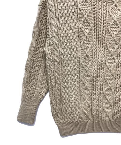 BATONER（バトナ―）BATONER (バトナ―) SIGNATURE CREW NECK ベージュ サイズ:Freeの古着・服飾アイテム