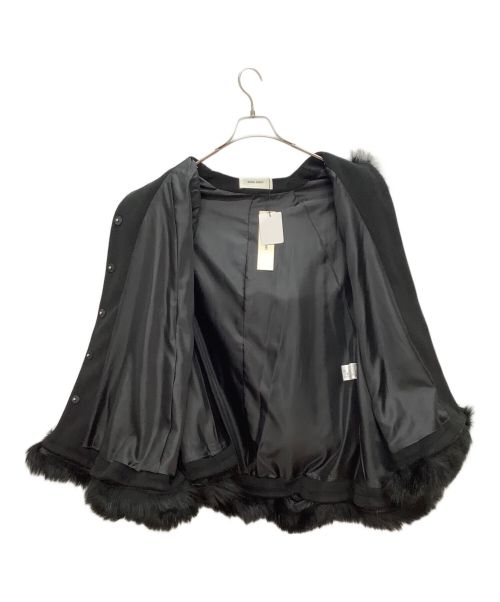 ROYAL PARTY（ロイヤルパーティ）ROYAL PARTY (ロイヤルパーティ) フードファーケープコート ブラック サイズ:F 未使用品の古着・服飾アイテム