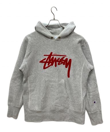 美品】ステューシー×チャンピオン【XL】スウェット パーカー 美品】ステューシー×チャンピオン【XL】スウェット パーカー