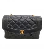 CHANELシャネル）の古着「チェーンショルダーバッグ マトラッセ ダイアナ」｜ブラック