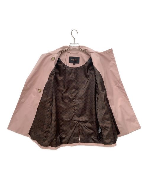COACH（コーチ）COACH (コーチ) ショートトレンチコート ライトピンク サイズ:Mの古着・服飾アイテム