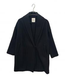 1er Arrondissement（プルミエ アロンディスモン）の古着「カシミヤ2重メルトンショールカラーコート」｜ブラック