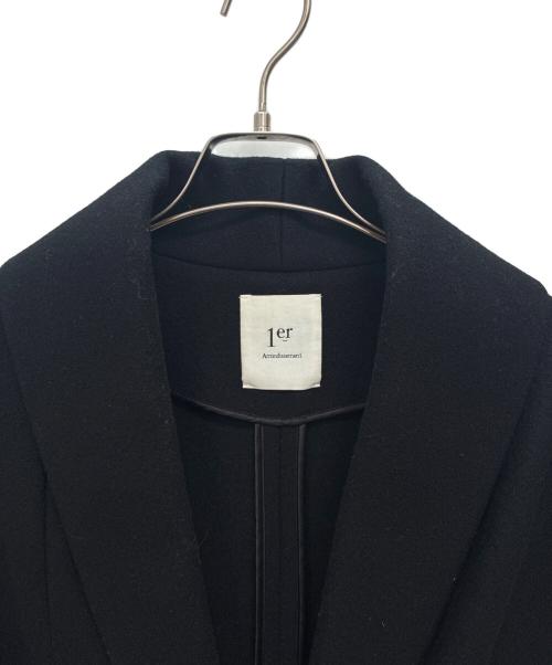 1er Arrondissement（プルミエ アロンディスモン）1er Arrondissement (プルミエ アロンディスモン) カシミヤ2重メルトンショールカラーコート ブラック サイズ:36の古着・服飾アイテム