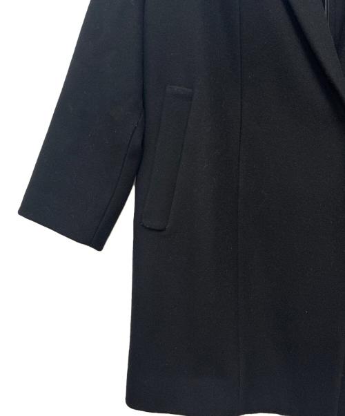 1er Arrondissement（プルミエ アロンディスモン）1er Arrondissement (プルミエ アロンディスモン) カシミヤ2重メルトンショールカラーコート ブラック サイズ:36の古着・服飾アイテム