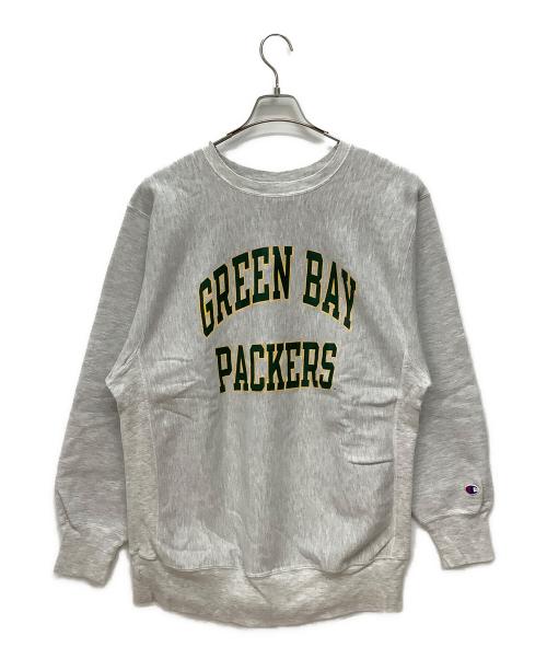 Champion REVERSE WEAVE（チャンピオン リバース ウィーブ）Champion REVERSE WEAVE (チャンピオン リバース ウィーブ) グリーンベイ・パッカーズ 90s ライトグレー サイズ:XXLの古着・服飾アイテム