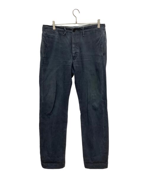 RRL（ダブルアールエル）RRL (ダブルアールエル) ヘリンボーンパンツ ネイビー サイズ:34/32の古着・服飾アイテム