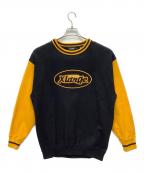 X-LARGEエクストララージ）の古着「RETRO CREW NECK SWEAT」｜ブラック×イエロー
