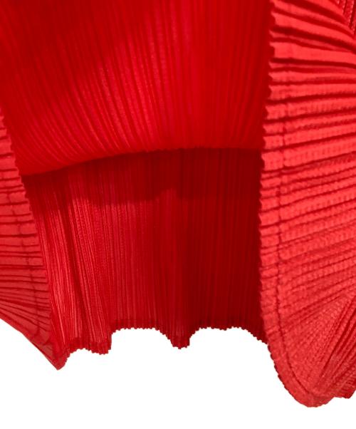 PLEATS PLEASE（プリーツプリーズ）PLEATS PLEASE (プリーツプリーズ) ノースリーブワンピース レッド サイズ:2の古着・服飾アイテム