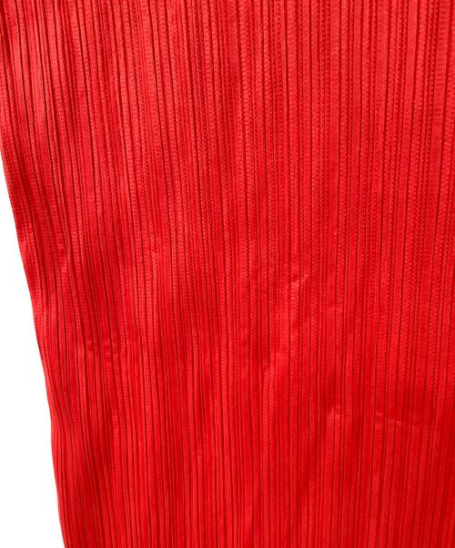 PLEATS PLEASE（プリーツプリーズ）PLEATS PLEASE (プリーツプリーズ) ノースリーブワンピース レッド サイズ:2の古着・服飾アイテム