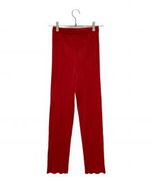 PLEATS PLEASE（プリーツプリーズ）の古着「プリーツパンツ」｜レッド