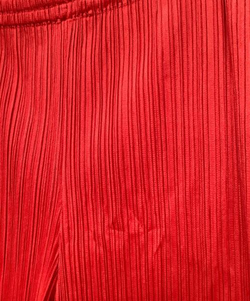 PLEATS PLEASE（プリーツプリーズ）PLEATS PLEASE (プリーツプリーズ) プリーツパンツ レッド サイズ:2の古着・服飾アイテム