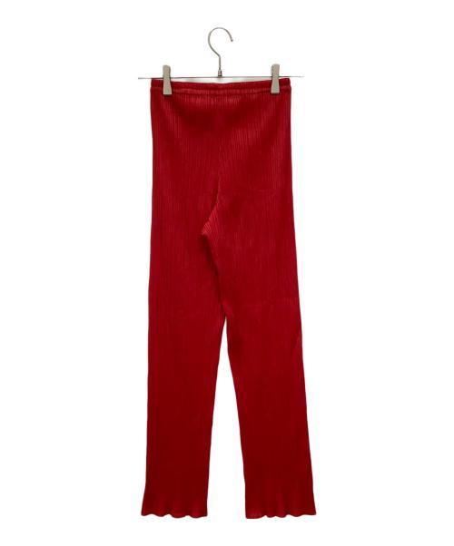 PLEATS PLEASE（プリーツプリーズ）PLEATS PLEASE (プリーツプリーズ) プリーツパンツ レッド サイズ:2の古着・服飾アイテム