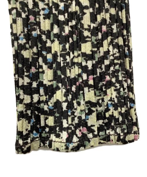 PLEATS PLEASE（プリーツプリーズ）PLEATS PLEASE (プリーツプリーズ) タートルネックブラウス ブラック×ベージュ サイズ:3の古着・服飾アイテム