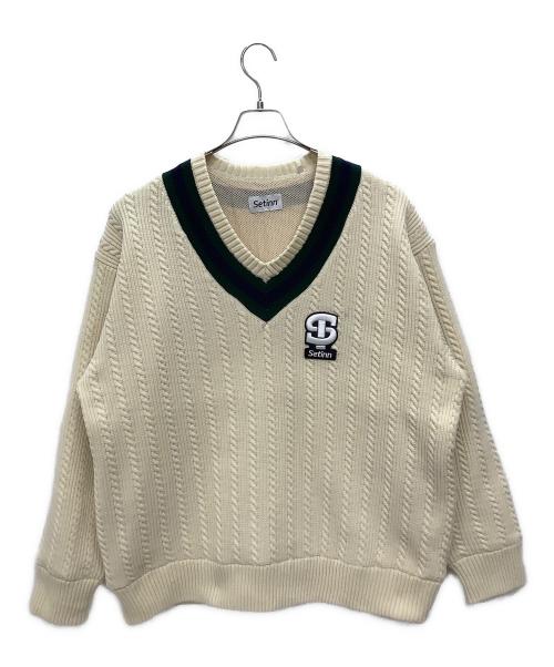 SETINN（セットイン）SETINN (セットイン) ニット アイボリー サイズ:XLの古着・服飾アイテム