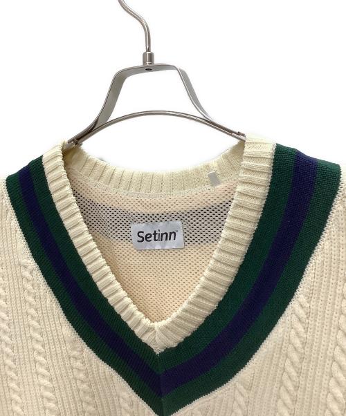 SETINN（セットイン）SETINN (セットイン) ニット アイボリー サイズ:XLの古着・服飾アイテム
