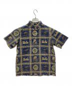 reyn spoonerレイン スプナー）の古着「90’ｓ半袖シャツ」｜ネイビー×イエロー