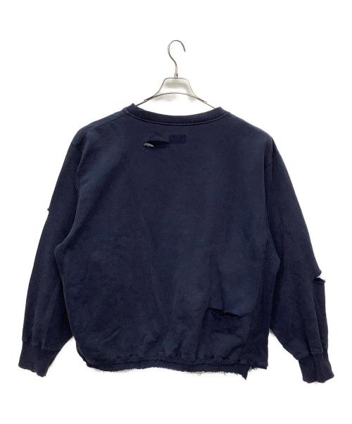 GEAR（ギア）GEAR (ギア) ダメージスウェット ネイビー サイズ:XLの古着・服飾アイテム