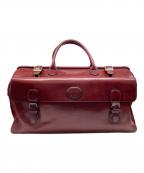 GRANDEEグランディー）の古着「レザーボストンバッグ」｜ブラウン