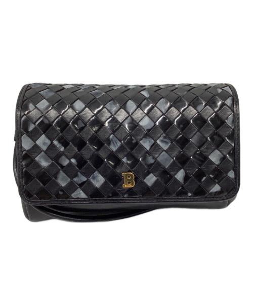 BALLY（バリー）BALLY (バリー) レザーショルダーバッグ ブラックの古着・服飾アイテム