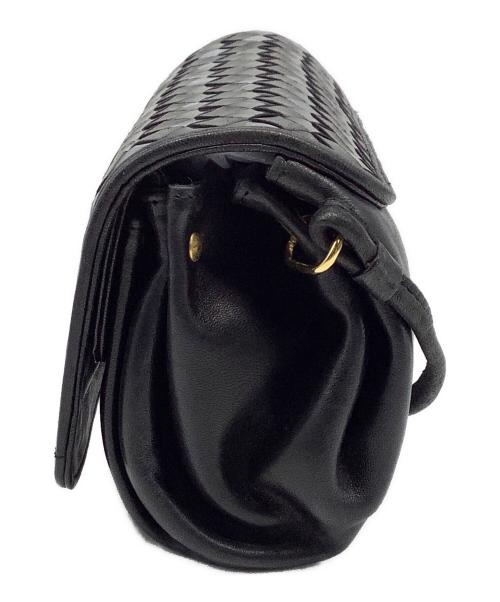 BALLY（バリー）BALLY (バリー) レザーショルダーバッグ ブラックの古着・服飾アイテム