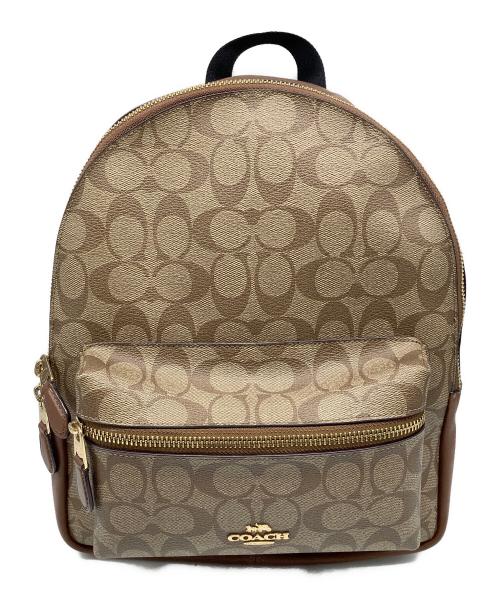 COACH（コーチ）COACH (コーチ) リュック ベージュ×ブラウンの古着・服飾アイテム