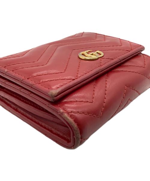 GUCCI（グッチ）GUCCI (グッチ) 2つ折り財布 レッドの古着・服飾アイテム