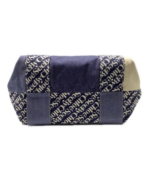 SEE BY CHLOE（シーバイクロエ）SEE BY CHLOE (シーバイクロエ) トートバッグ ネイビー×アイボリーの古着・服飾アイテム