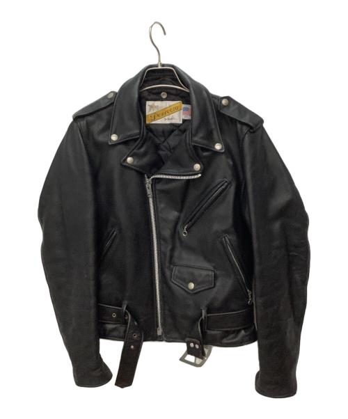 Schott（ショット）Schott (ショット) ダブルライダースジャケット ブラック サイズ:Sの古着・服飾アイテム