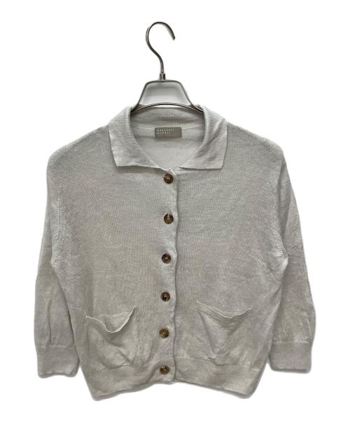 MARGARET HOWELL（マーガレットハウエル）MARGARET HOWELL (マーガレットハウエル) リネンカーディガン ライトグレー サイズ:2の古着・服飾アイテム