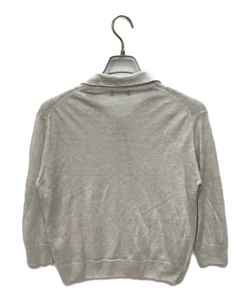 MARGARET HOWELL（マーガレットハウエル）MARGARET HOWELL (マーガレットハウエル) リネンカーディガン ライトグレー サイズ:2の古着・服飾アイテム