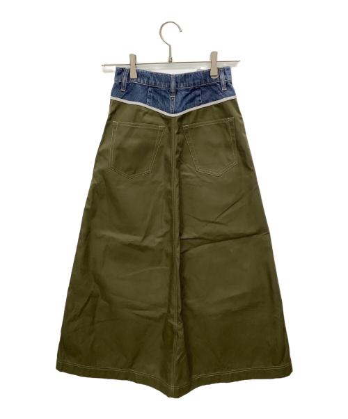 DIESEL（ディーゼル）DIESEL (ディーゼル) スカート インディゴ×オリーブ サイズ:23 未使用品の古着・服飾アイテム