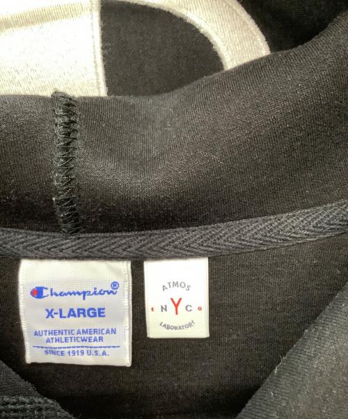 Champion（チャンピオン）Champion (チャンピオン) ATMOS (アトモス) パーカー ブラック サイズ:XLの古着・服飾アイテム